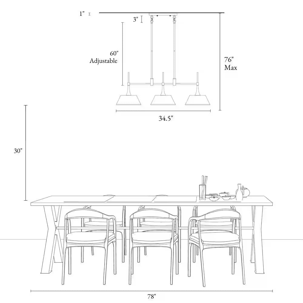 Idaikos Modern 3-Light White and Gold Chandelier Island Light with Bell Metal Shades for Dining Room Kitchen Island